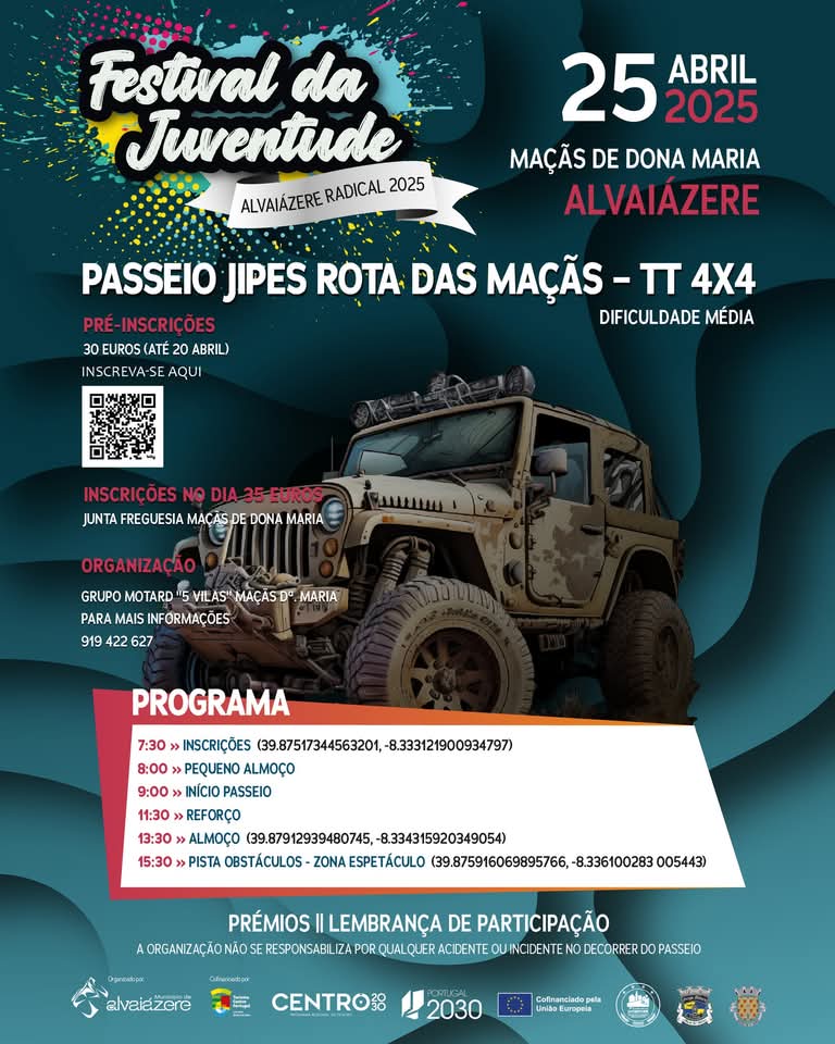 Inscrições Abertas para a Rota das Maçãs TT 4x4 em Alvaiázere Inscrições Abertas para a Rota das Maçãs TT 4x4 em Alvaiázere