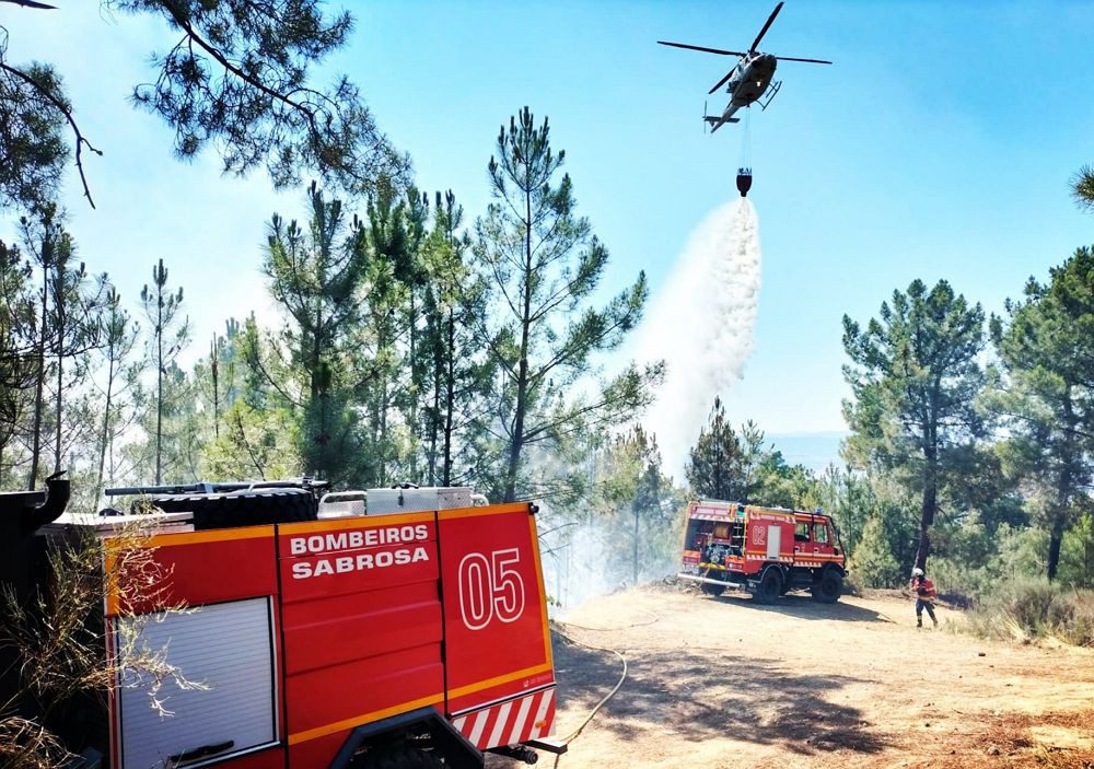 Movimentação de colunas de bombeiros mobiliza País para combate a incêndio em Sabrosa Movimentação de colunas de bombeiros mobiliza País para combate a incêndio em Sabrosa
