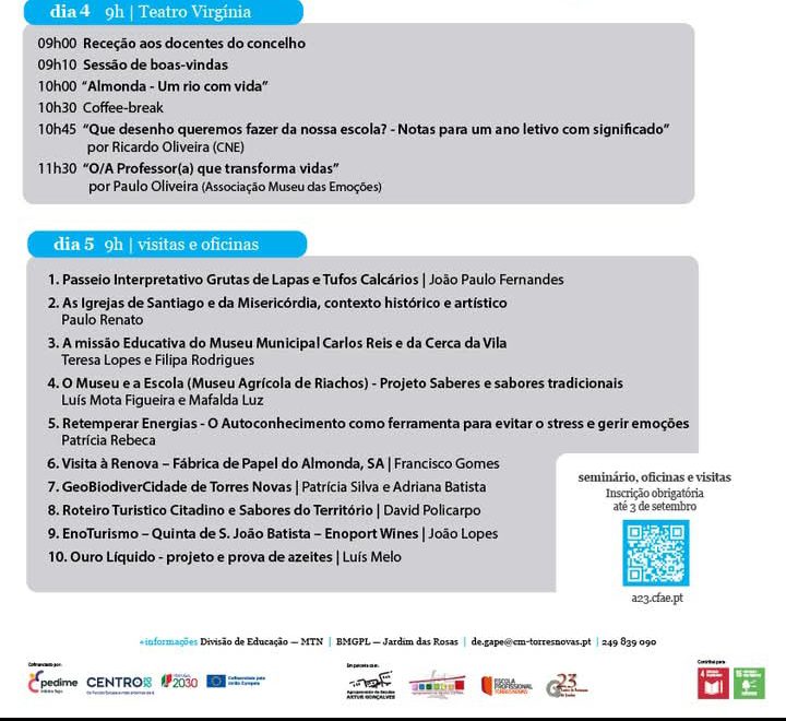 Estão abertas as inscrições para “Os Dias da Escola” 2025, em Torres Novas