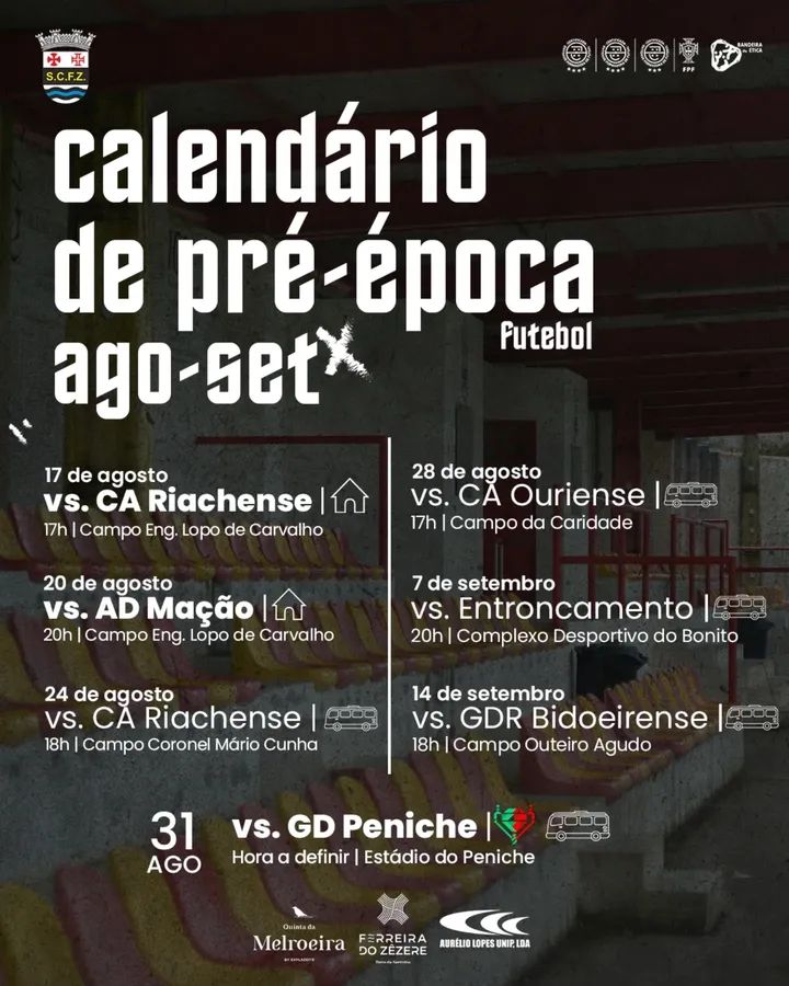 SC Ferreira do Zêzere apresenta mais quatro reforços para a época 2025/2026 SC Ferreira do Zêzere apresenta mais quatro reforços para a época 2025/2026