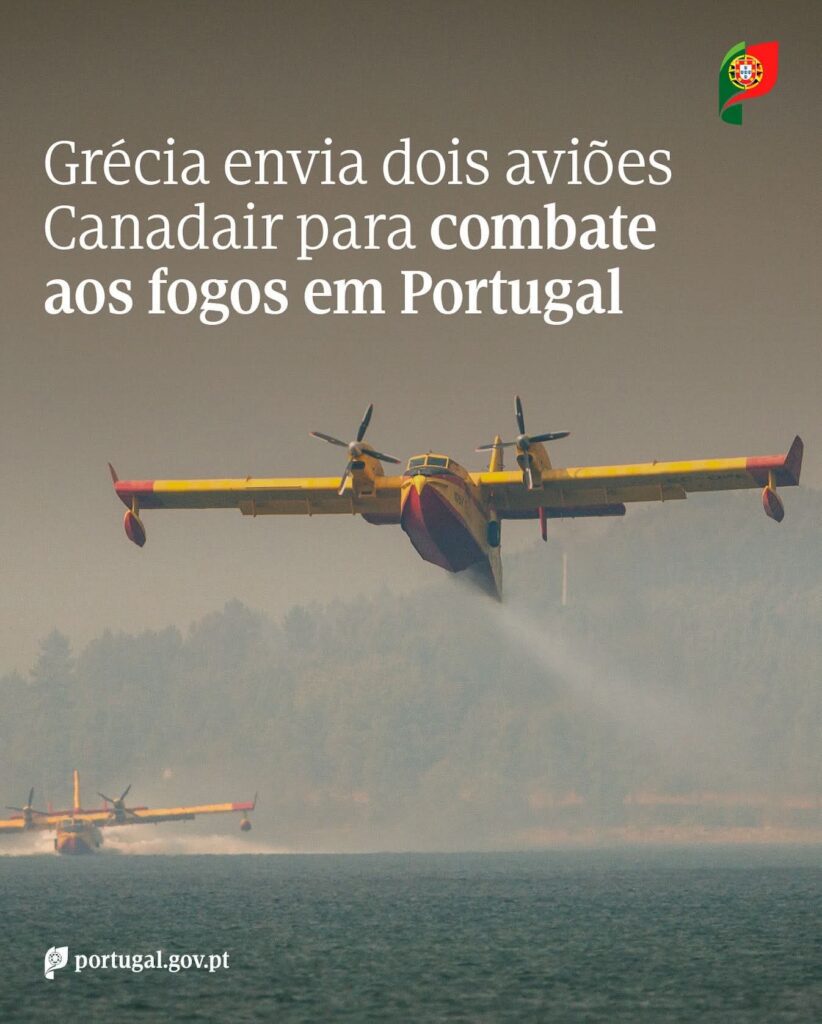 Grécia envia dois aviões Canadair para Portugal
