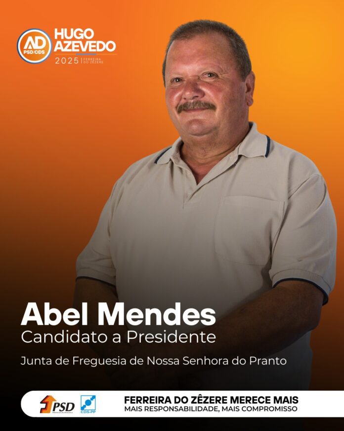 Abel Mendes é o candidato da AD à presidência da Junta de Freguesia de Nossa Senhora do Pranto