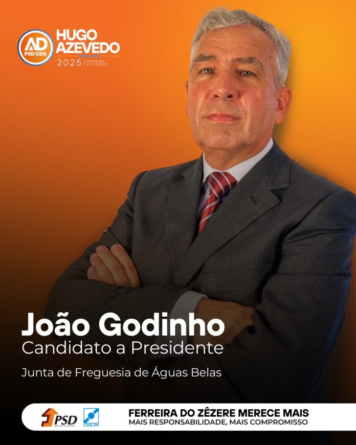 João Godinho é o candidato à Junta de Freguesia de Águas Belas pela coligação AD (PSD/CDS)