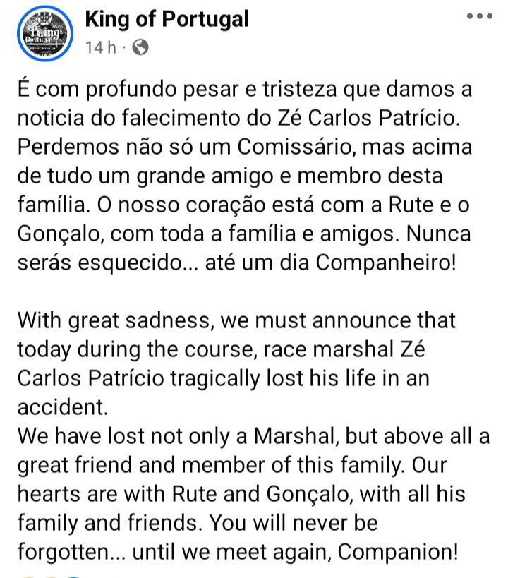 Era natural de Ferreira do Zêzere a vítima mortal do atropelamento na prova “King of Portugal” no Vimioso Era natural de Ferreira do Zêzere a vítima mortal do atropelamento na prova “King of Portugal” no Vimioso