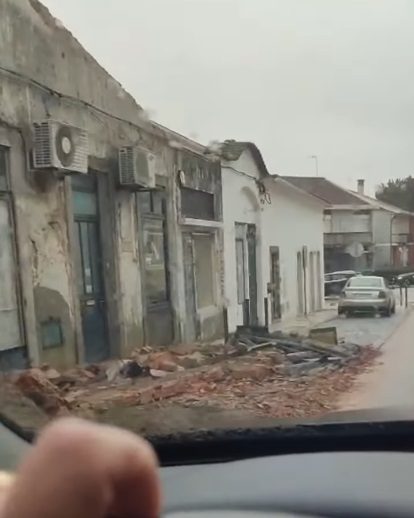 Depressão Kristin deixa rasto de destruição em Figueiró dos Vinhos, mas população está segura