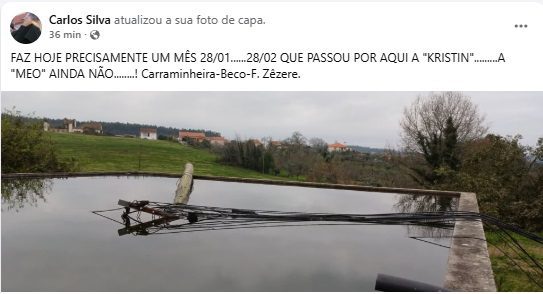 Um mês após a tempestade Kristin, comunicações continuam fragilizadas em Ferreira do Zêzere
