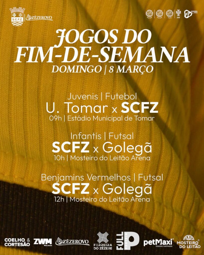Os jogos deste fim de semana com o Sport Club Ferreira do Zêzere