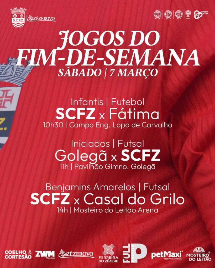 Os jogos deste fim de semana com o Sport Club Ferreira do Zêzere