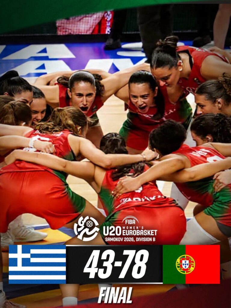 Portugal conquista o título europeu da Divisão B e regressa à elite do basquetebol Sub-20 feminino