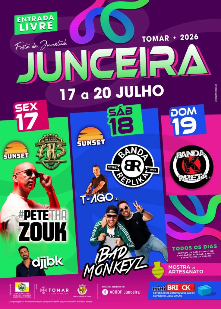 Festa da Juventude regressa à Junceira entre 17 e 20 de julho com quatro dias de animação Festa da Juventude regressa à Junceira entre 17 e 20 de julho com quatro dias de animação