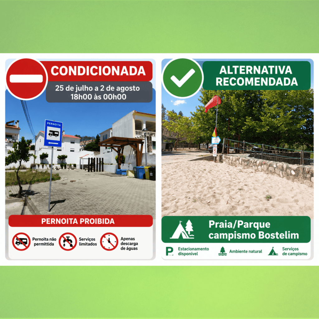 Área de Serviço de Autocaravanas de Vila de Rei condicionada durante a XXXV Feira de Enchidos, Queijo e Mel