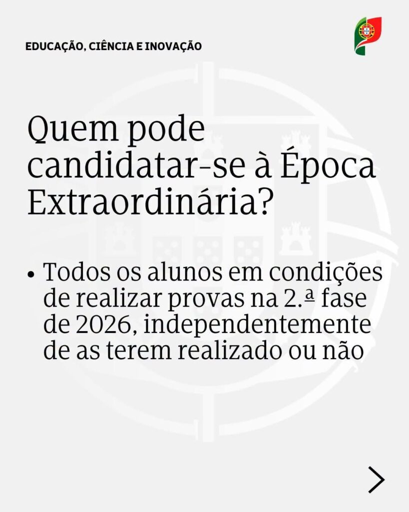 Exames Nacionais 2026: Governo define calendário da época extraordinária e alarga prazo de candidatura ao Ensino Superior