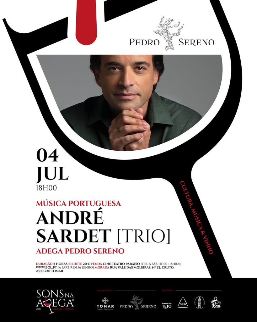 André Sardet atua hoje em Tomar às 18h nos "Sons na Adega" André Sardet atua hoje em Tomar às 18h nos "Sons na Adega"