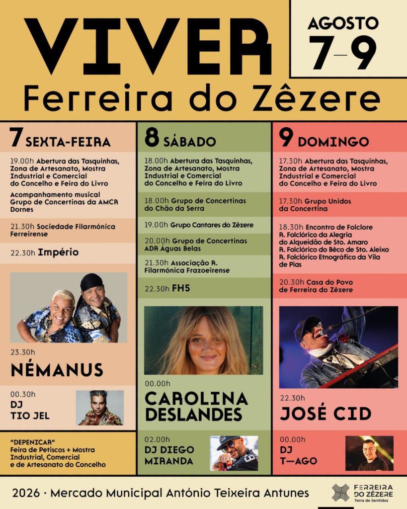 Depois da multidão de sexta-feira, Ferreira do Zêzere recebe Carolina Deslandes este sábado à noite