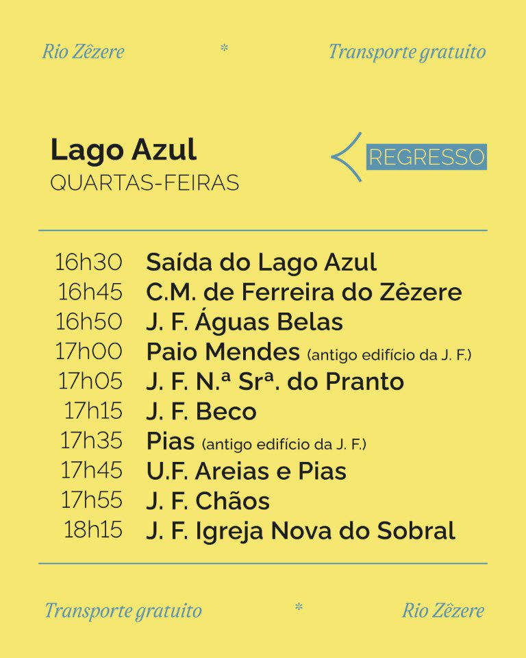 Transporte gratuito para as praias fluviais e Dornes arrancou esta quarta-feira