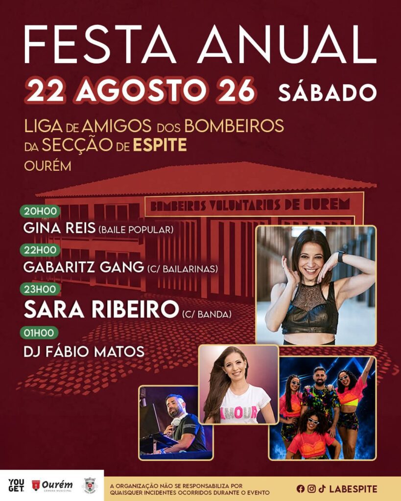 Ourém: Festa Anual da Liga de Amigos dos Bombeiros de Espite é já este sábado