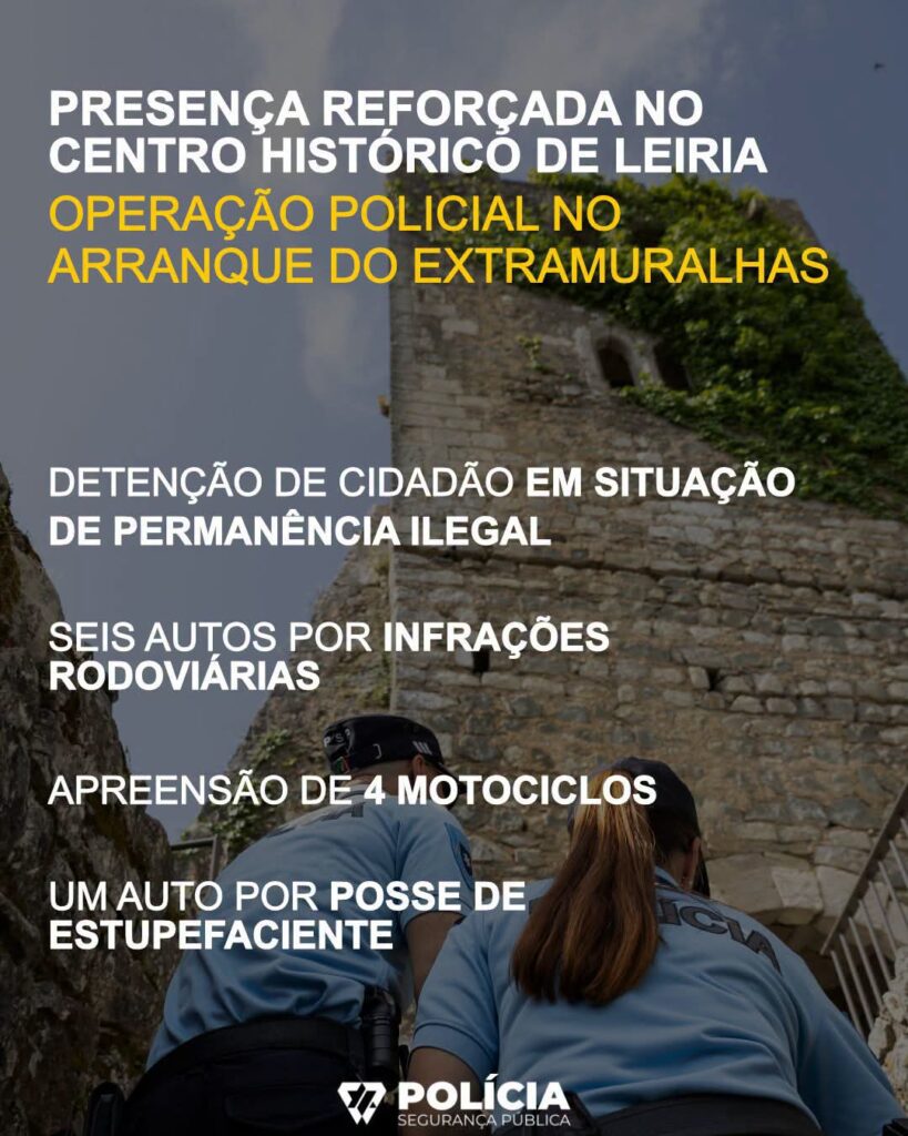 PSP reforçou presença no centro histórico de Leiria durante o Extramuralhas