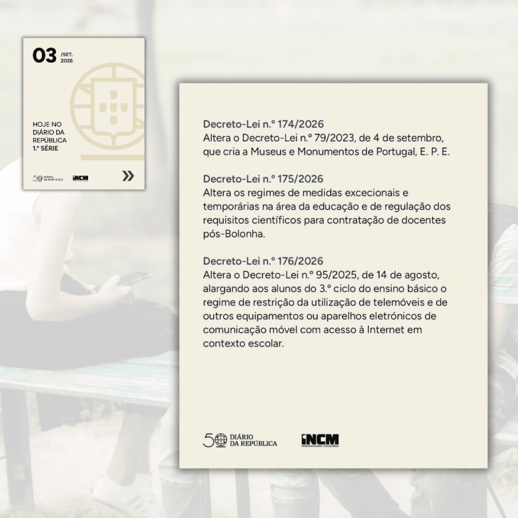 Novas regras para professores e utilização de telemóveis nas escolas entram em vigor Novas regras para professores e utilização de telemóveis nas escolas entram em vigor