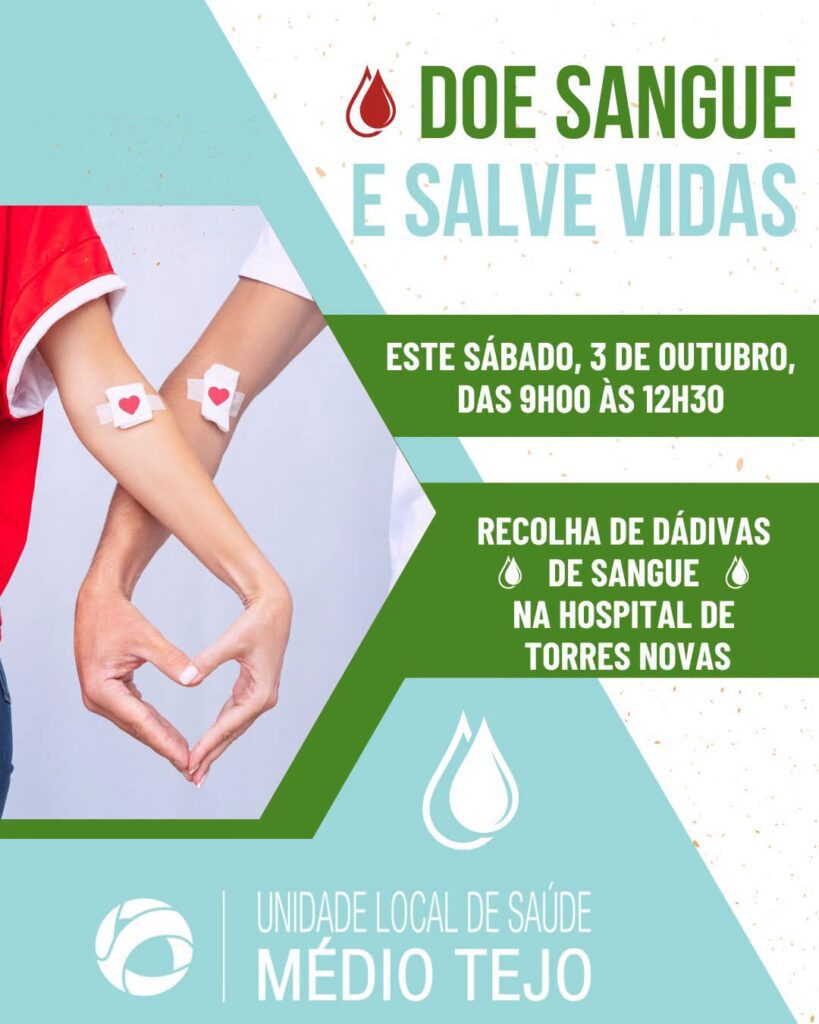 Recolha de sangue este sábado no Hospital de Torres Novas