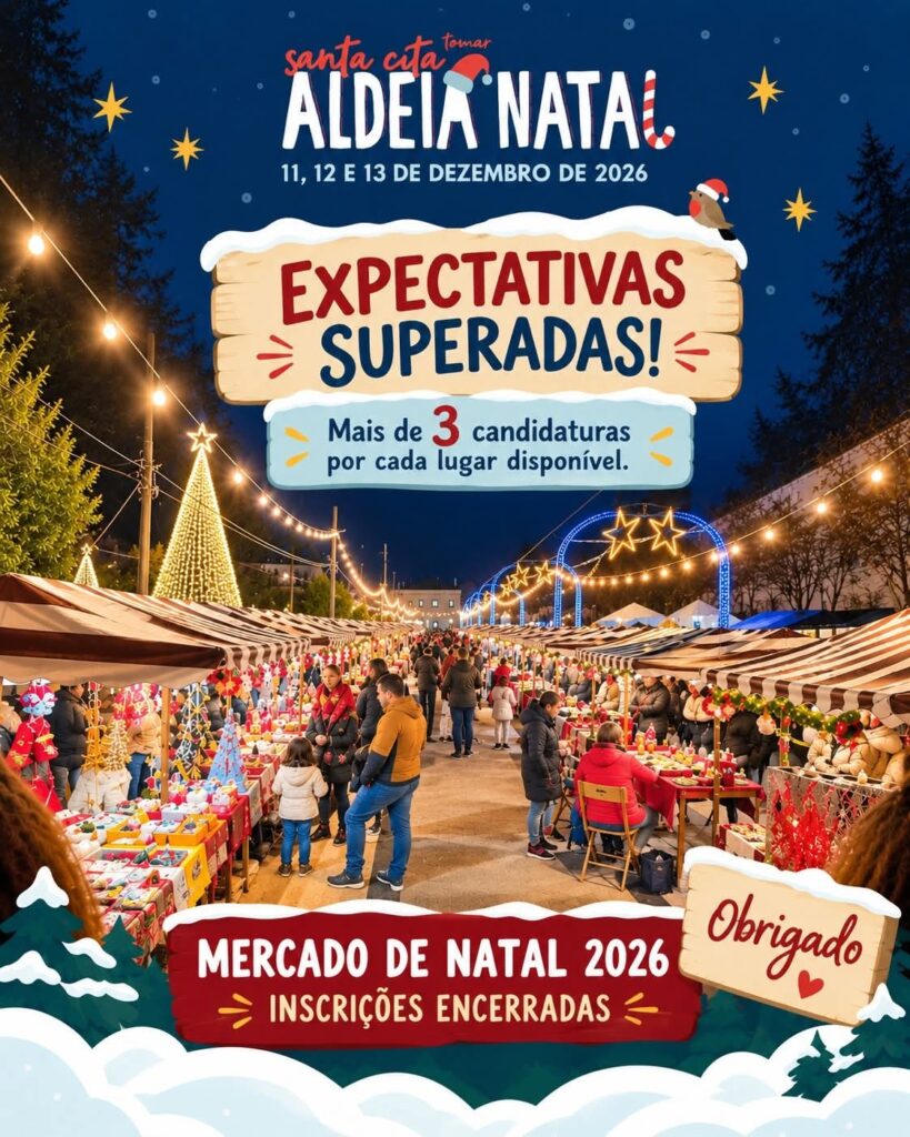 TOMAR: Mercado de Natal de Santa Cita encerra inscrições após procura superar a capacidade disponível