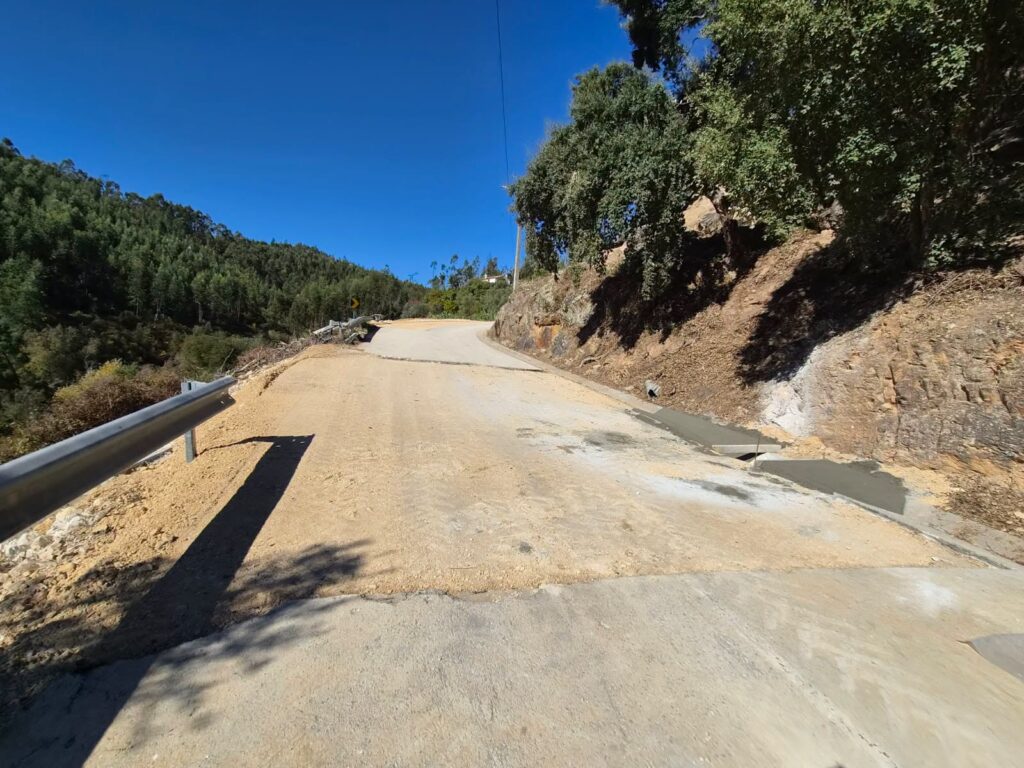 Obras na Estrada da Castanheira avançam para reparar danos da tempestade Kristin
