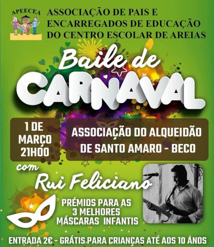 Baile de Carnaval do Centro Escolar de Areias em Ferreira do Zêzere promete animação e surpresas