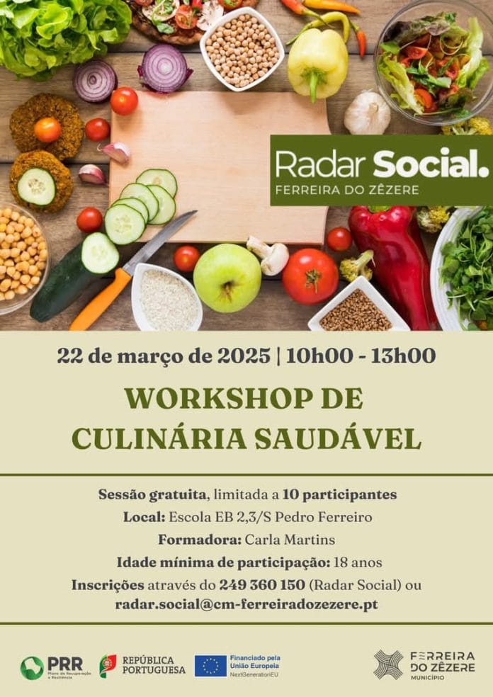 Ferreira do Zêzere Promove Workshop Gratuito de Culinária Saudável