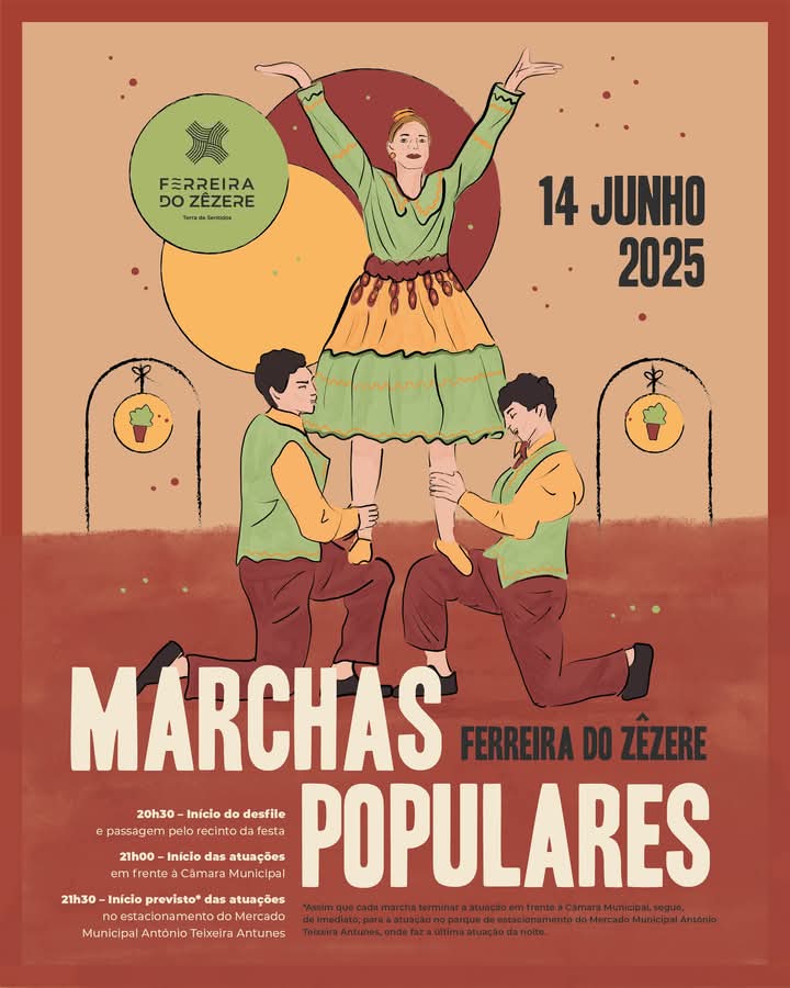 Ferreira do Zêzere recebe 36ª Edição das Marchas Populares de Santo António no dia 14 de junho
