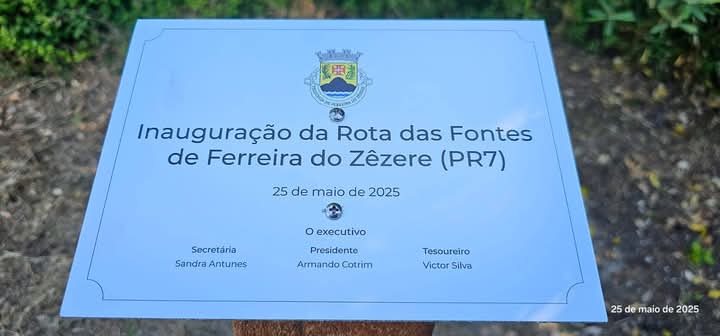 Foi inaugurada a Rota das Fontes em Ferreira do Zêzere (PR7)