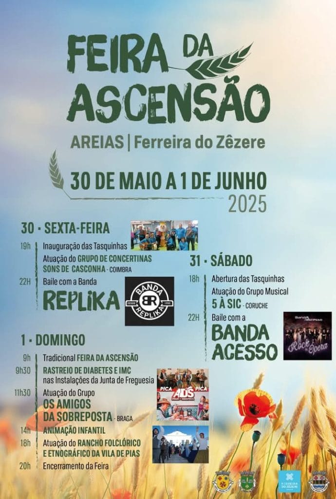 Areias celebra a Feira da Ascensão com música, folclore e gastronomia este fim de semana