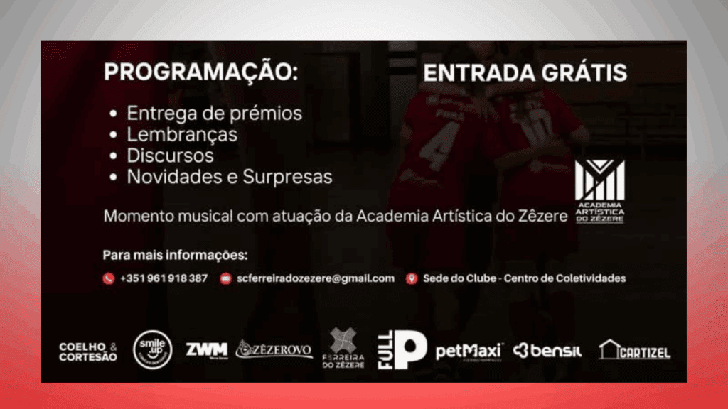 Encerramento da época 2024/25 do SC Ferreira do Zêzere acontece esta sexta-feira