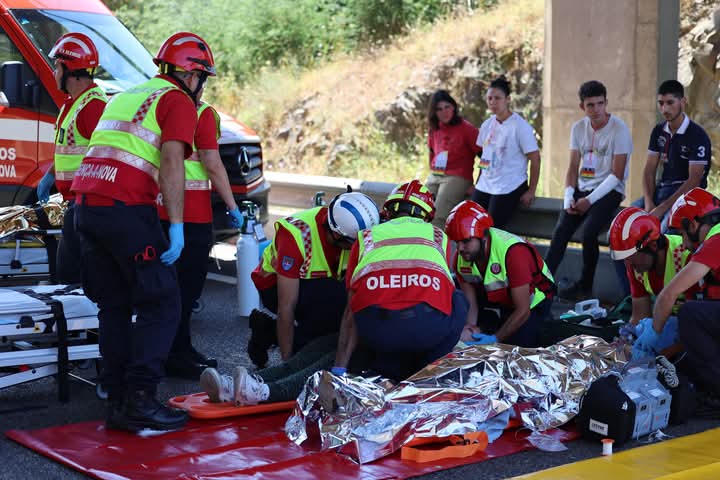 IC8 foi palco de simulacro de acidente rodoviário envolvendo 134 operacionais