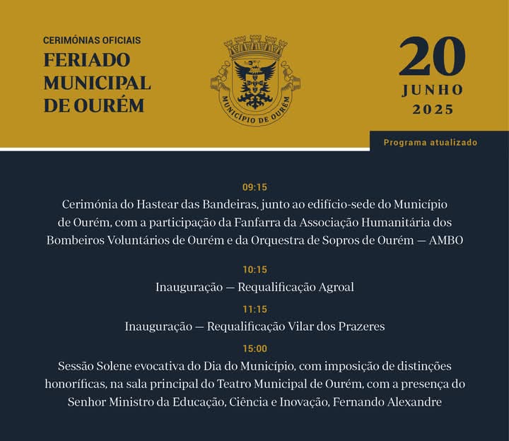 O Emissor Regional do Zêzere está em Ourém a acompanhar as Cerimónias Oficiais do Dia do Município