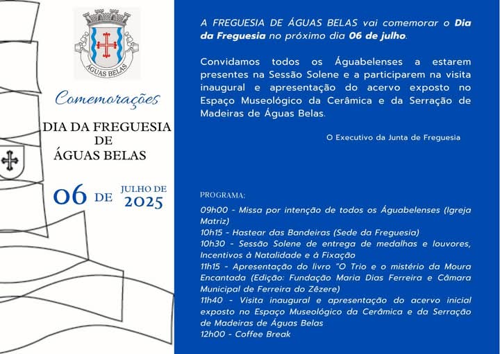 Águas Belas celebra Dia da Freguesia com inauguração de Espaço Museológico: Presidente da Junta esteve em direto no ERZ
