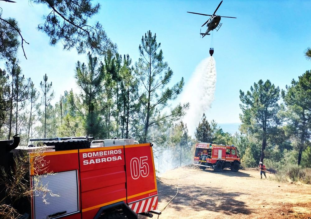 Movimentação de colunas de bombeiros mobiliza País para combate a incêndio em Sabrosa
