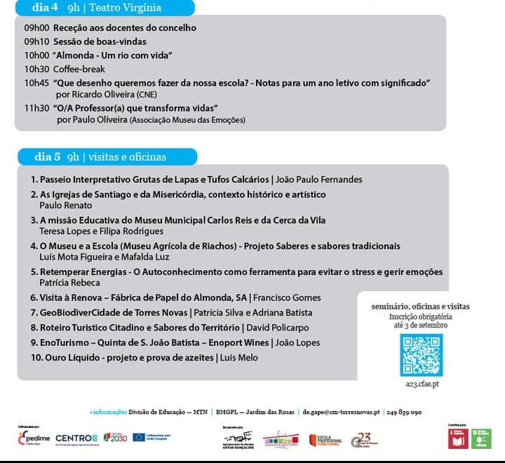 Estão abertas as inscrições para “Os Dias da Escola” 2025, em Torres Novas