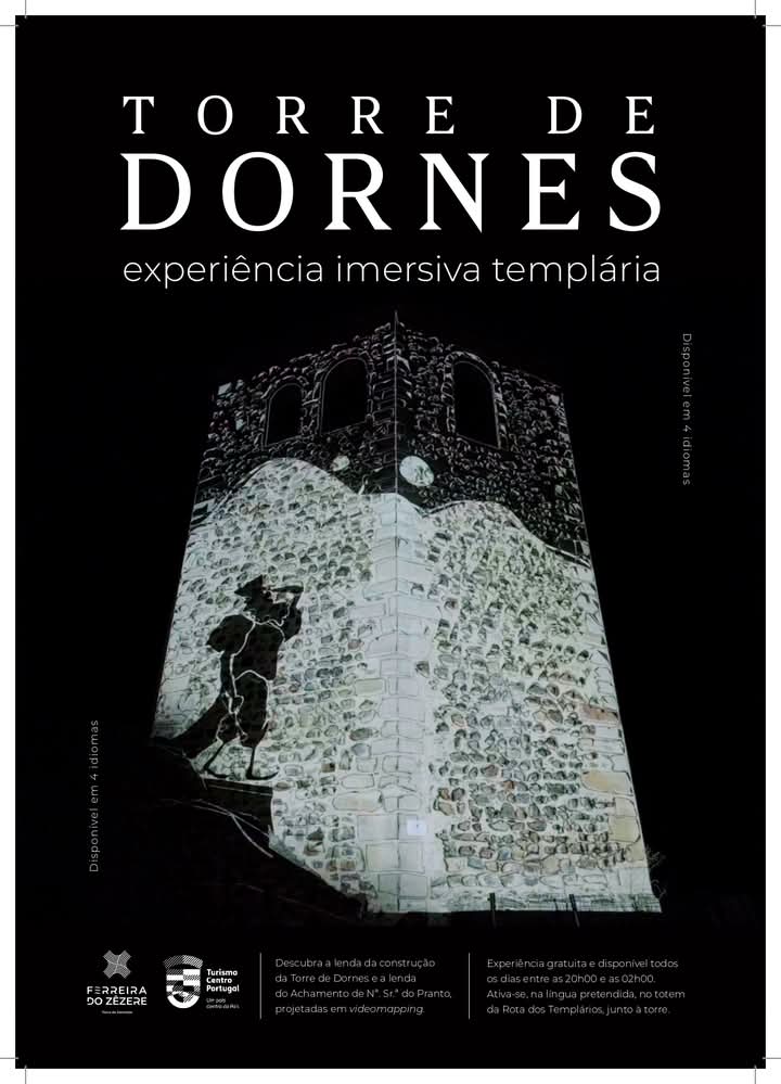 Lendas de Dornes ganham vida em Espetáculo de Videomapping na Torre Pentagonal | Experiência Imersiva templária