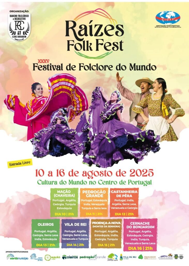 Começa hoje em Mação o "Raízes Folk Fest" com Folclore do Mundo que vai percorrer sete concelhos do interior Começa hoje em Mação o "Raízes Folk Fest" com Folclore do Mundo que vai percorrer sete concelhos do interior