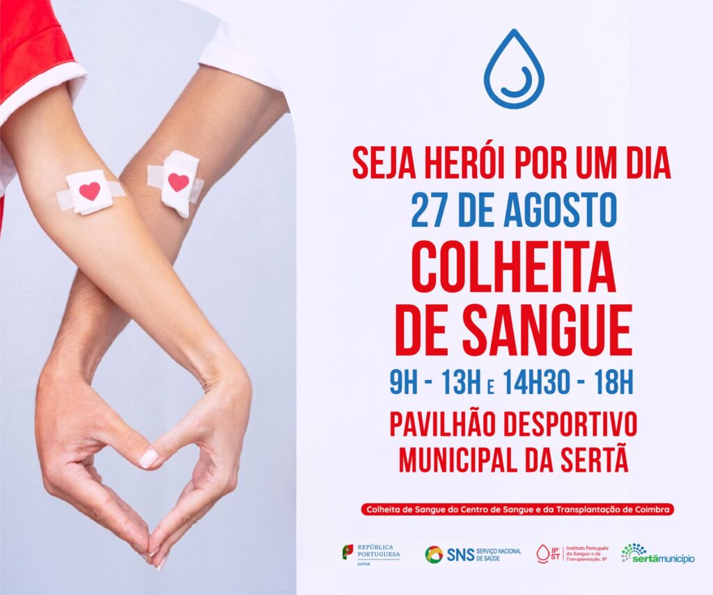 Sertã recebe nova colheita de sangue no dia 27 de agosto Sertã recebe nova colheita de sangue no dia 27 de agosto