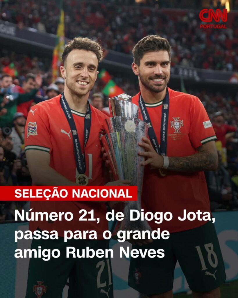 Rúben Neves herdará a camisola número 21 da Seleção Portuguesa em homenagem a Diogo Jota Rúben Neves herdará a camisola número 21 da Seleção Portuguesa em homenagem a Diogo Jota