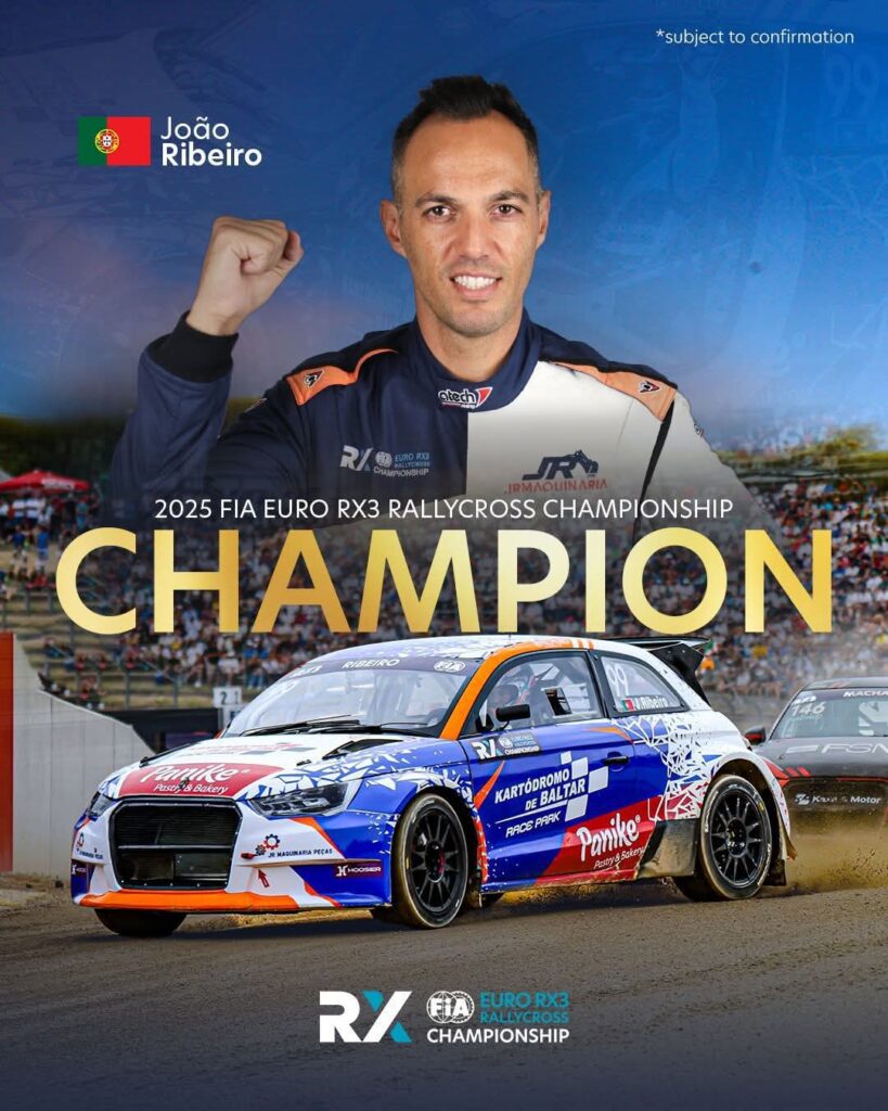 João Ribeiro é campeão europeu de Rallycross na categoria RX3 João Ribeiro é campeão europeu de Rallycross na categoria RX3