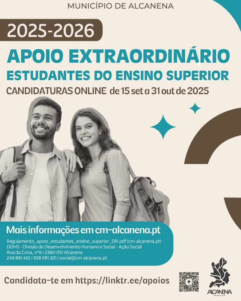 Alcanena abre candidaturas ao Apoio Extraordinário a Estudantes do Ensino Superior Alcanena abre candidaturas ao Apoio Extraordinário a Estudantes do Ensino Superior