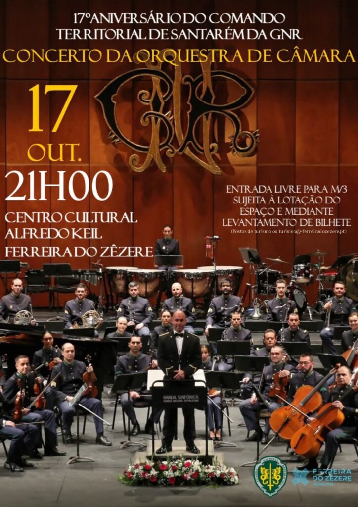Ferreira do Zêzere recebe concerto da Orquestra de Câmara da GNR no dia 17 de outubro