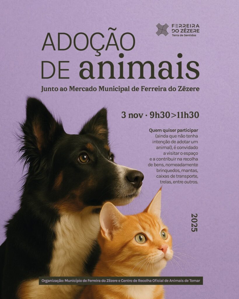 Campanha de Adoção de Animais e Recolha de Bens em Ferreira do Zêzere Campanha de Adoção de Animais e Recolha de Bens em Ferreira do Zêzere