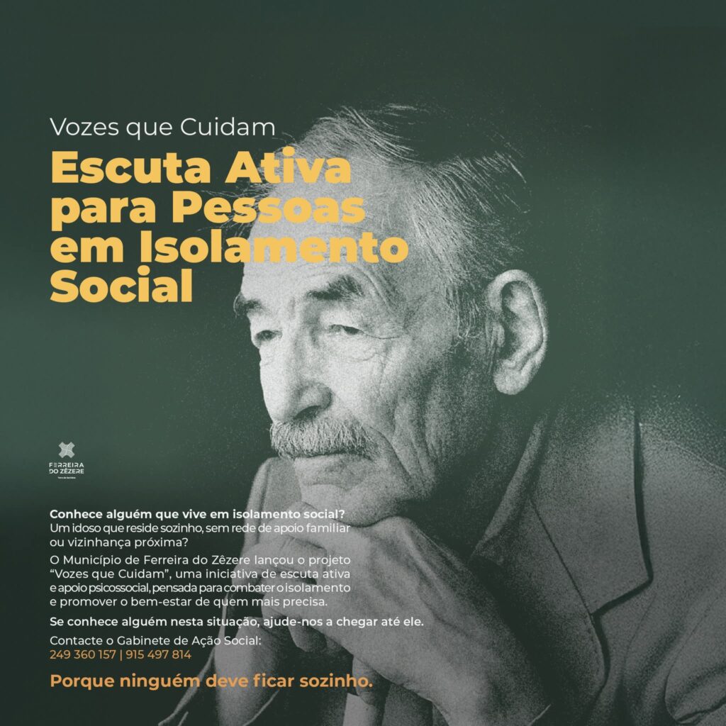 Município de Ferreira do Zêzere lança projeto “Vozes que Cuidam” Município de Ferreira do Zêzere lança projeto “Vozes que Cuidam”