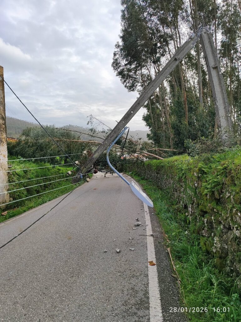Imagens impressionantes da depressão Kristin em Ferreira do Zêzere