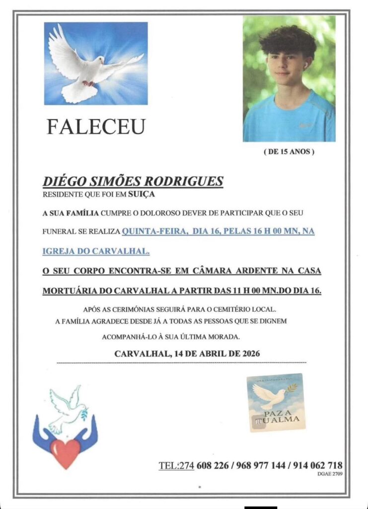 Último adeus a Diégo realiza-se hoje, na Sertã Último adeus a Diégo realiza-se hoje, na Sertã