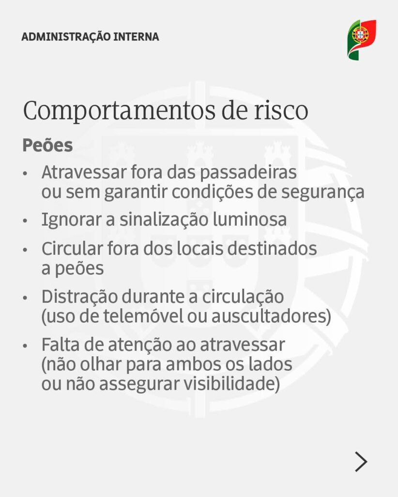 ANSR, GNR e PSP iniciam campanha de fiscalização focada em peões e utilizadores de mobilidade suave